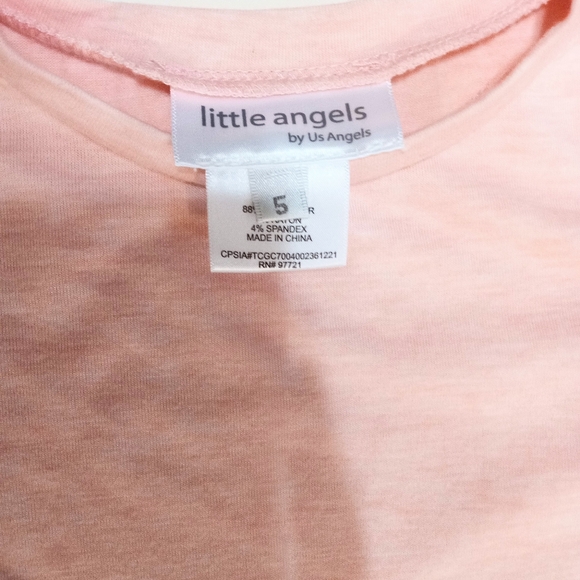 Little Angels colorblock tiered short sleeve casual girls dress - Picture 3 of 4